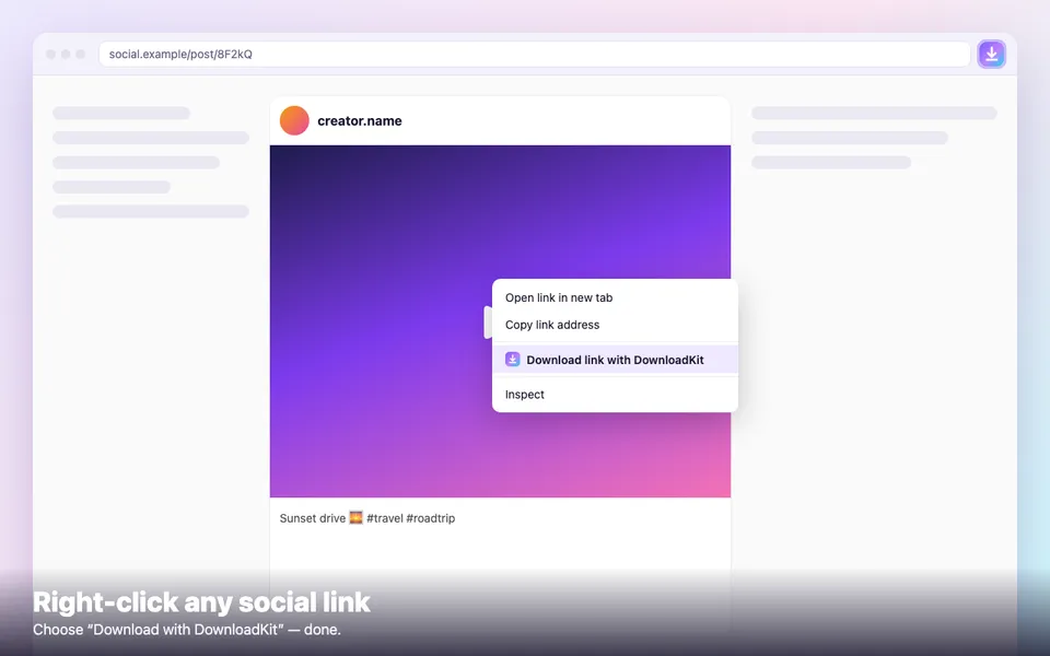 Right-click any link